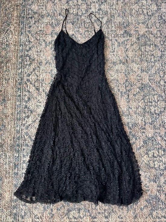 Betsey Johnson Dresses & Skirts - Vintage 90-Y2K Betsey Johnson Black Textured Spaghetti Strap Midi Dress cocktail